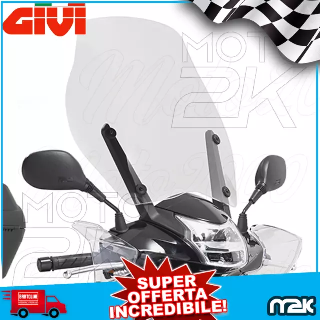 Lastra Parabrezza Paravento Givi Compatibile Attacchi Originale Honda Sh 300