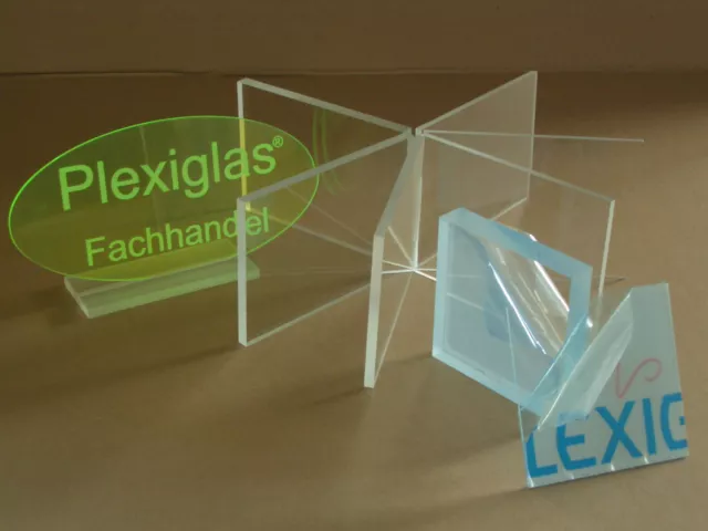 PLEXIGLAS ® Acrylglas Klar Platte Zuschnitt DIN Format Kleinteile 2 - 20mm