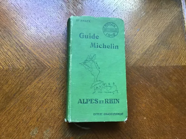 Guide  Michelin   Alpes Et  Rhin   1912