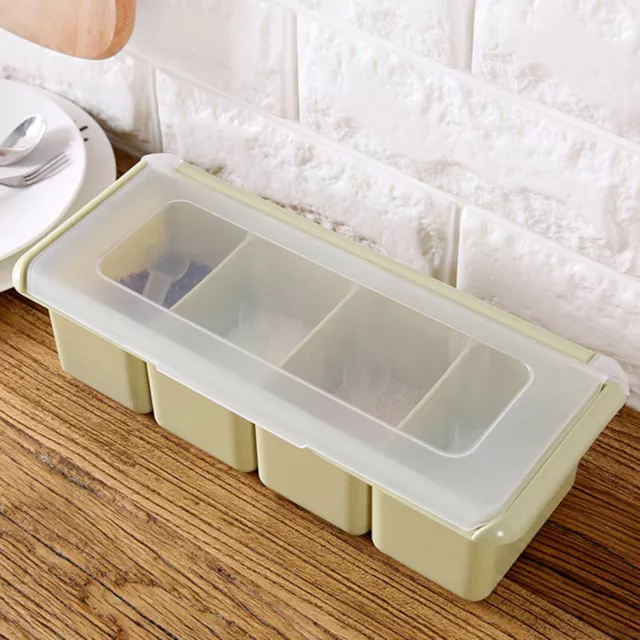 Salzbehälter transparenter Deckel praktischer staubdichter Gewürzbehälter aus