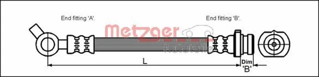 Tubo freno Metzger 4111975 per TG Y61 PATROL Y60 NISSAN anteriore sinistro destro 4