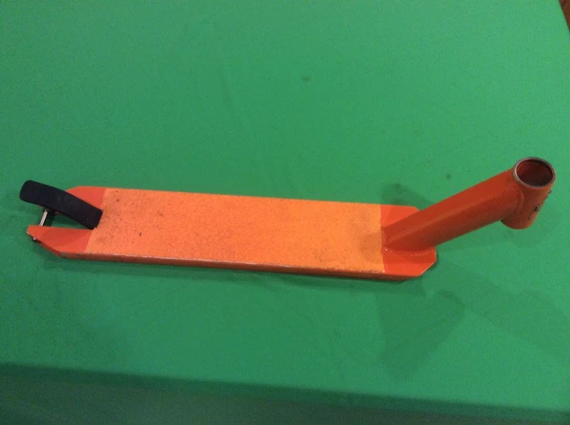 Fuzion X5 Used Orange 4x20 In. Scooter Deck With Brake And Grip tape Fuzion X5 Used Orange 4x20 In. Scooter Deck With Brake And Grip tape