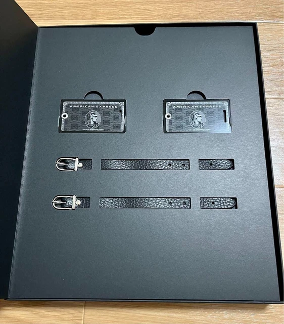 American Express AMEX CENTURION Luggage Name Tag Set UNUSED Black