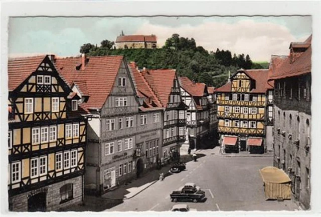 39085562 - 3509 Spangenberg Spangenberg. Marktplatz Schloss gelaufen, 1965.