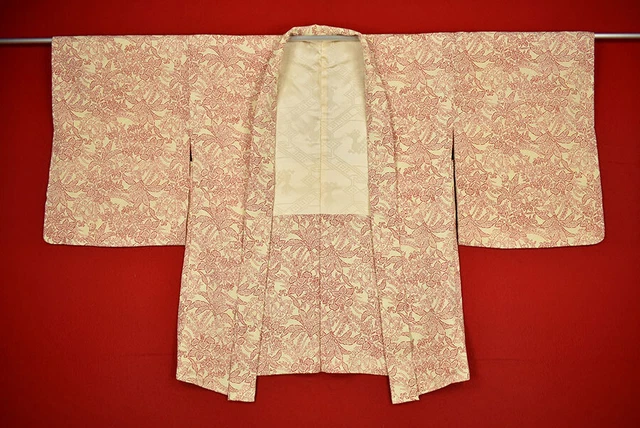 Vintage Japanese Kimono Silk Antique BORO HAORI Kusakizome Dyed/B611/475