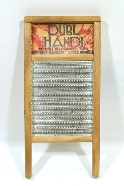 Vintage Wooden Washboard DUBL HANDI Saloon Old West Farmhouse Rustic