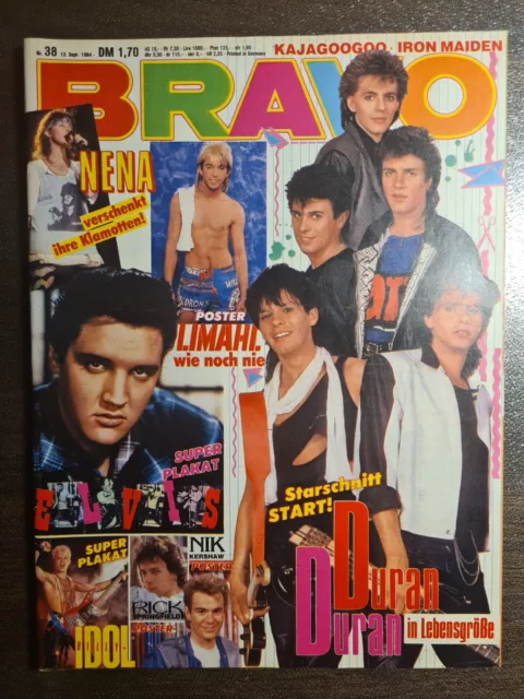 BRAVO 38/1984 Heft Komplett - Kayagoogoo, Elvis Presley, Billy Idol, Nena - Top!