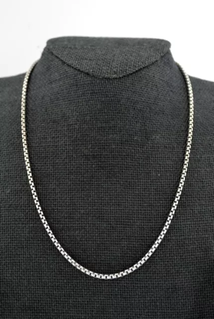 David Yurman 14k Yellow Gold Sterling Silver 2.7mm Box Chain Necklace 18" NWT