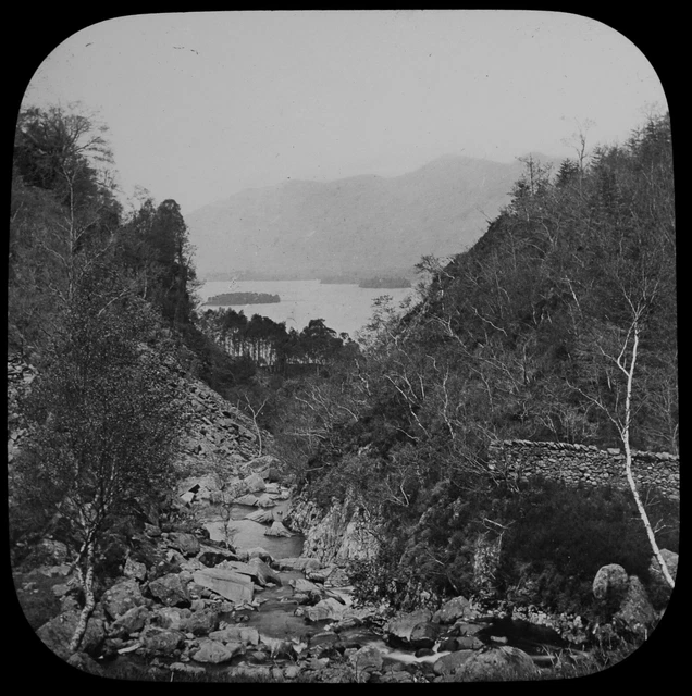 DERWENTWATER FROM LODORE C1887 Magic Lantern Slide LAKE DISTRICT PHOTO