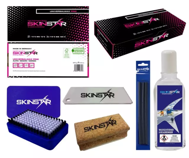 SkinStar Skiwachs-Starter Set 6-teilig Universal Wax - Alpin + Nordic + Board