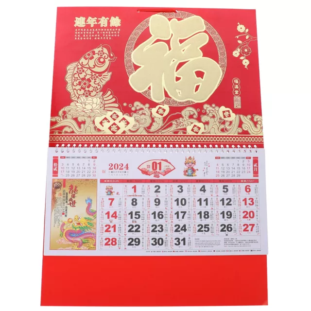 2024 Asian Vietnamese Chinese New Year Wall-Mounted Calendar/ Lich Viet Nam  2024