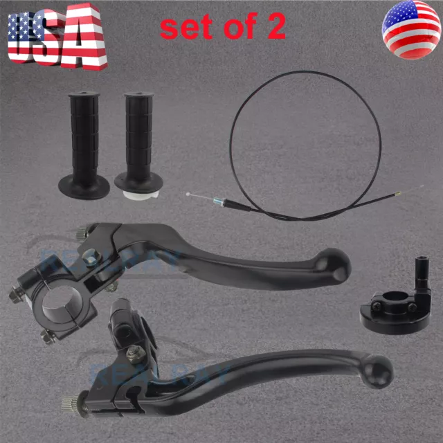 Throttle Grips Clamp Cable set for Honda XR200 XR70R XR75 XR80 XR80R XR100 XR185