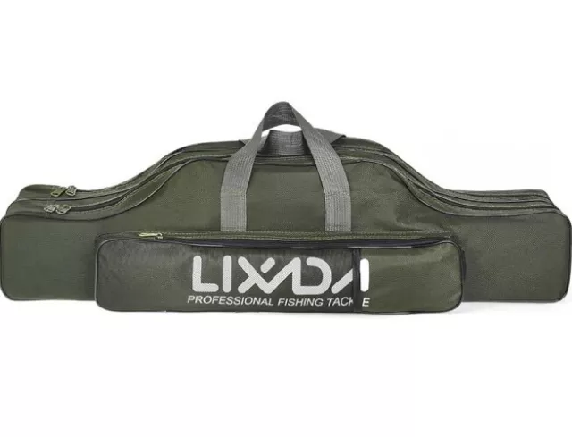 Lixada Fishing Bag Rod Bag Rod Case Fishing Bag Movable Folding 100 cm (Green)