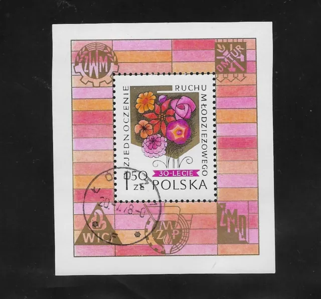 M2454 Polska Poland Youth Movement  - Flowers - Plants Souv Sheet