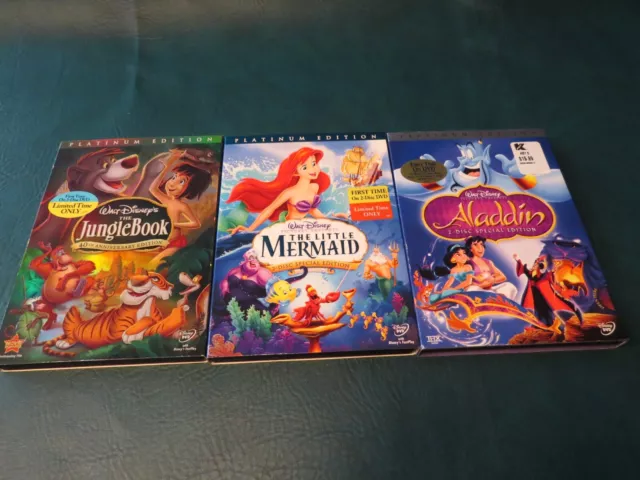 DVD COLLECTION-DISNEY PLATINUM Edition Movies -Lot of 3 -Like New $12. ...