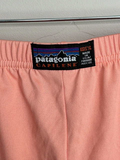 Patagonia Kids Size XL (14) Pink Capilene Base Layer Bottoms Long Johns