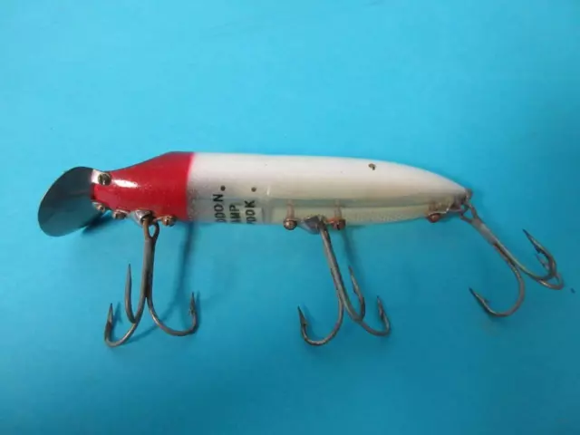 Awesome Vintage/Antique 1935 Heddon Vamp Spook Fishing Lure Floating Red Head