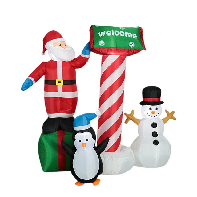 Pere noel gonflable lumineux auto gonflant exterieur interieur 250cm