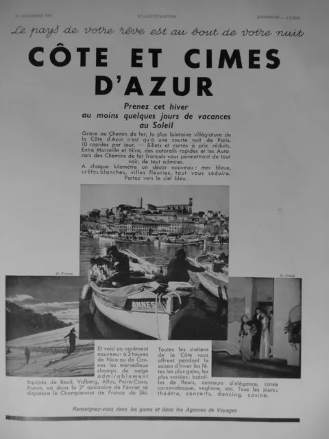 Publicité Côte Et Cimes D'azur Le Pays De Vos Rêve Est Au Bout De Vos Nuit