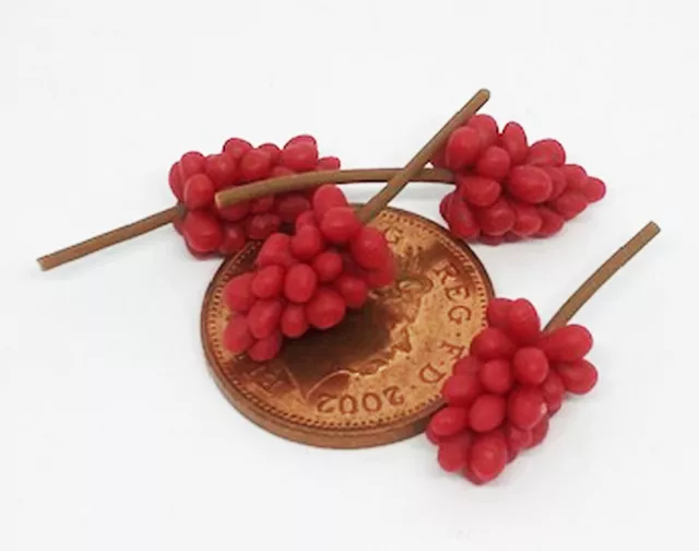 Dolls House Red Grapes 4 Bunches Tumdee 1:12 Scale Food Fruit Accessory Shop