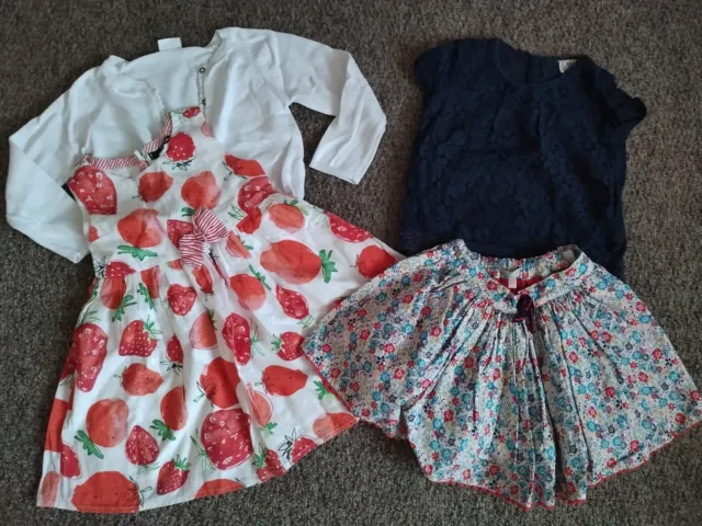 Baby Girls Outfits Bundle Dress, Cardigan, Top & Skirt Next, George,F&F 18-24