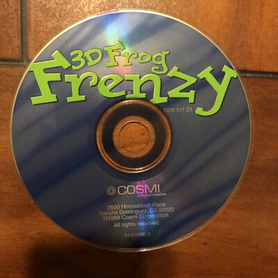 3D Frog Frenzy PC CD-Rom 1999 windows 3d arcade action game (game only)