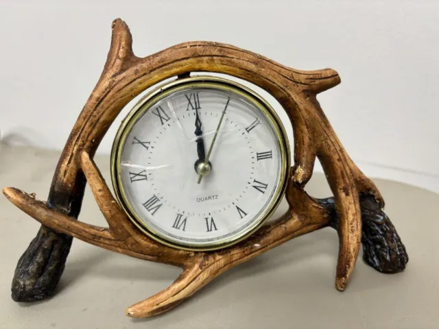 SPI Home Antler Table Clock DAMAGED