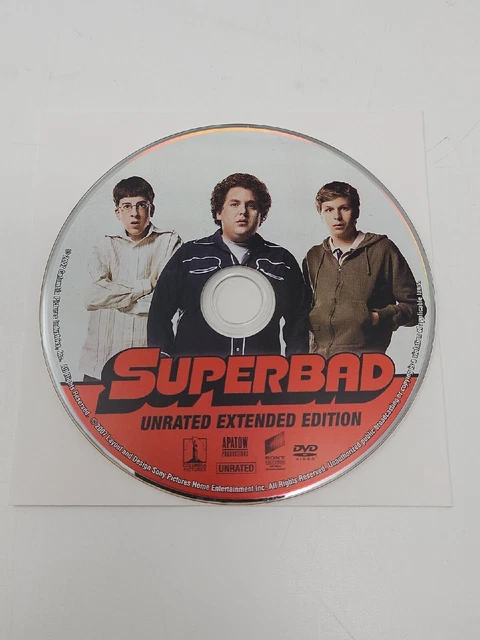 Super Bad: Unrated Extended Edition - DVD - VERY GOOD - DISC ONLY