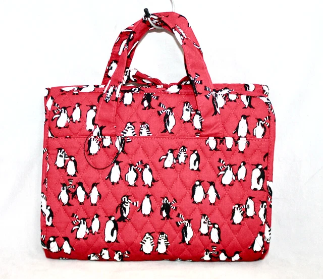 VERA BRADLEY Grand Hanging Organizer Playful Penguins Red Travel 15829-J09