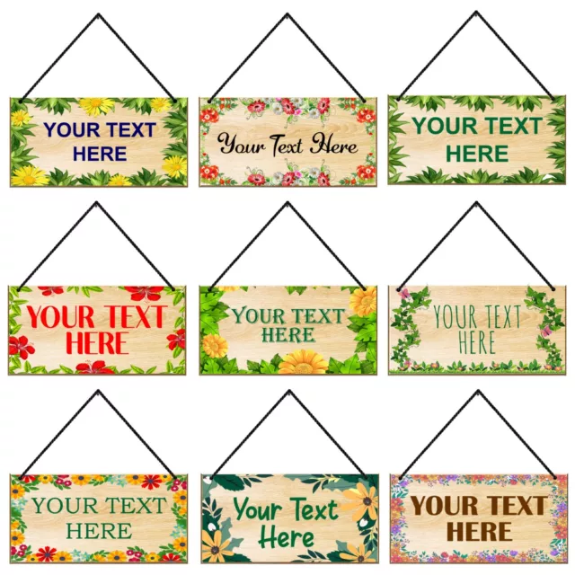 Personalised Garden Sign Hanging Plaque Summer House Wooden Sign Home Decoration