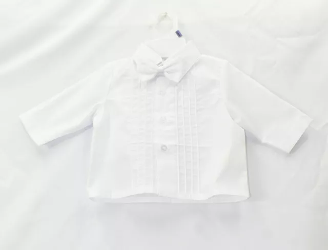 4PC Lauren Madison Baby Boys Baptism Christening Tuxedo Set, White, 9M - 12M,NwT