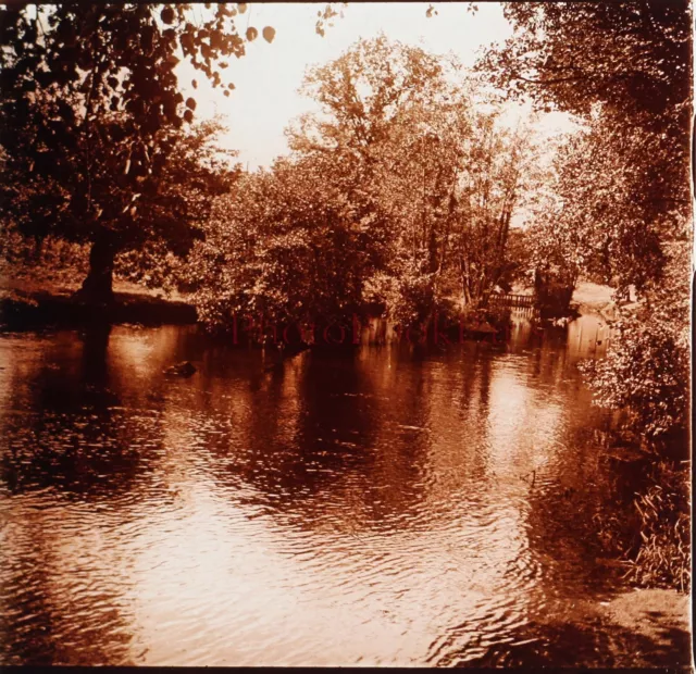 FRANCE Pontarion Paysage c1920 Photo Stereo Plaque verre Vintage V25L8n3
