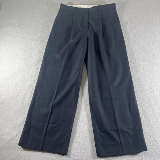 Wood Wood Pants Womens 42 XL Navy Louise Trousers Slightly Wide Straight Leg