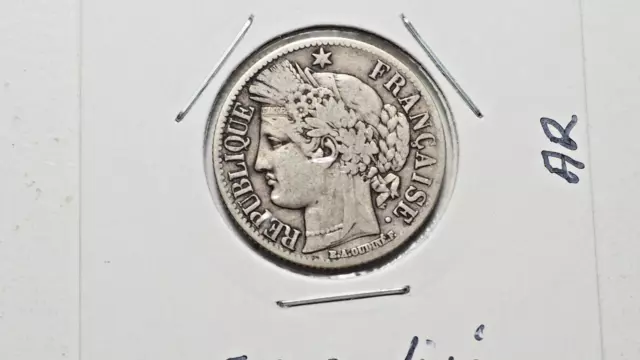 France : 1 franc 1851 A Cérès .Ar. TB