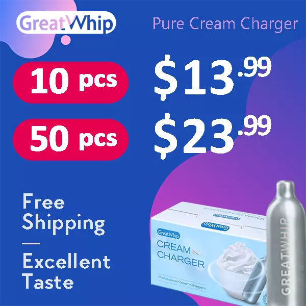 Whipped Cream Chargers 10 / 50 / 600 Pcs GreatWhip 8.2g Ultra Pure Clean UPS