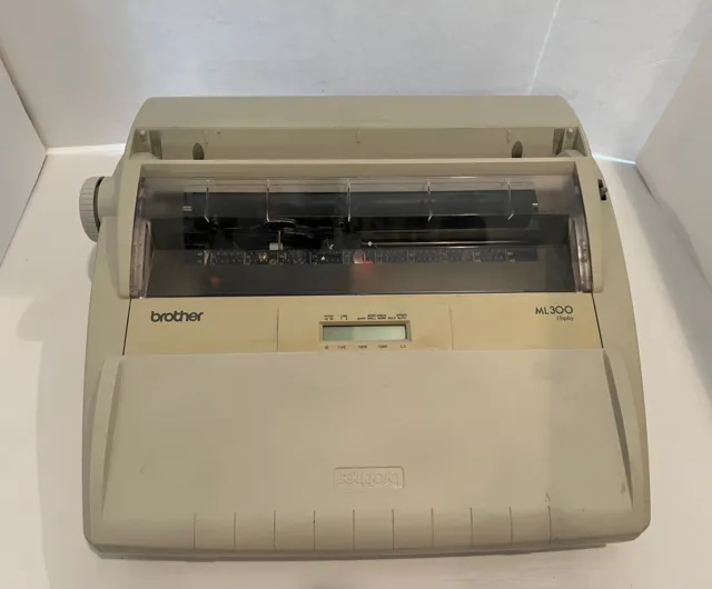 Brother ML-300 Electronic Dictionary Typewriter - White - Tested & Works