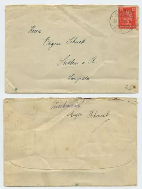 112354 - Bahnpoststempel: Württ. Bahn-Post, 30.1.1928 - Beleg nach Stetten