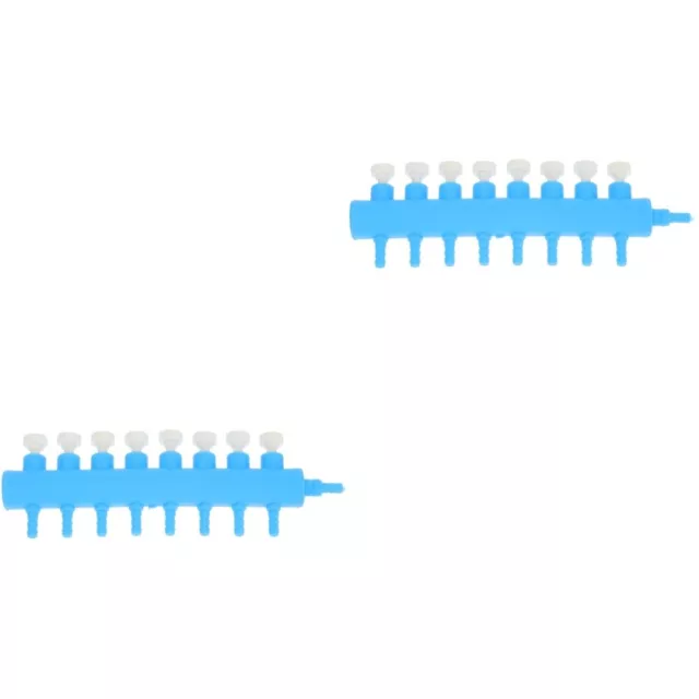 2 piezas divisor de flujo de aire de derivación bomba de oxígeno de plástico para acuario