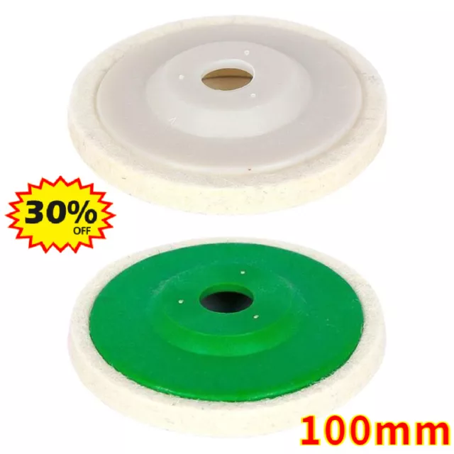 100mm Wool Buffing Angle Grinder Wheel Felt Polishing Disc Pad Kit--50%OFF--[