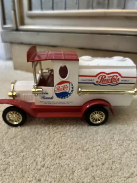 Vintage Pepsi Cola - Delivery Truck Coin Bank Die Cast Plastic 1:64 Classic