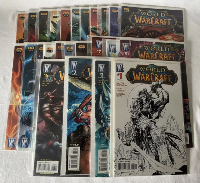 Full Set 1-25 Wildstorm WORLD OF WARCRAFT (Incl Sketch Variant Issue 1) NM Mint