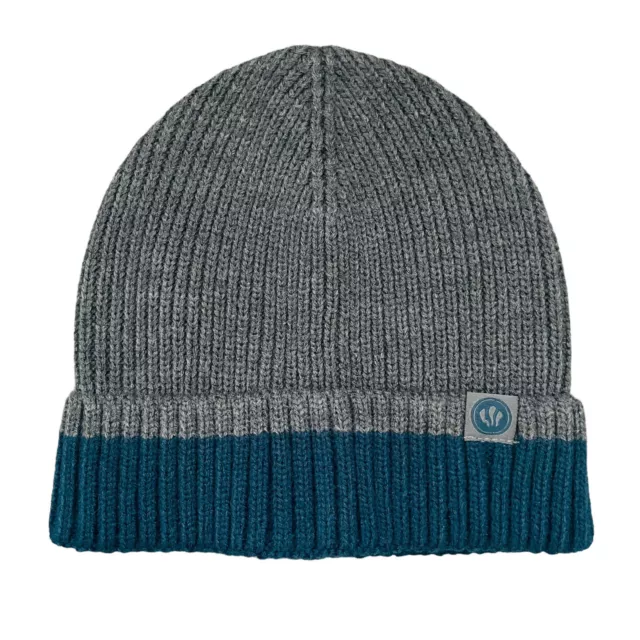 Fat Face Herren gerippte Beanie graue Mütze Outdoor Strick Gehen Einheitsgröße neu ohne Etikett