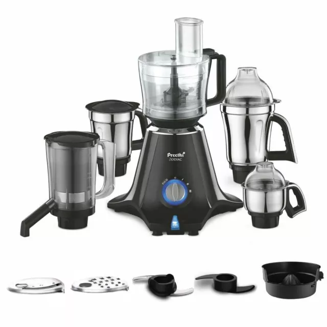 Preethi Zodiac MG-218 Mixer Grinder, 750 Watt, Nero/Grigio Chiaro, 5...