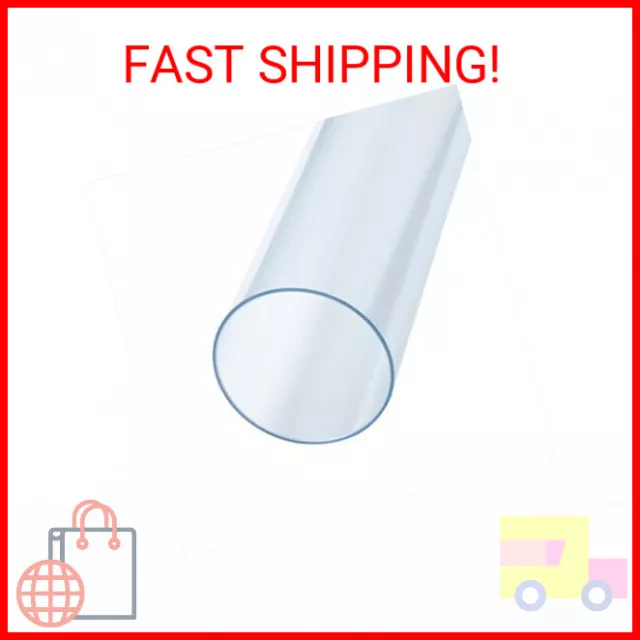 Clear PVC Pipe 2-1/2 x 36 Long, 1PK, Rigid Plastic Tubing for Dust Collection Ho