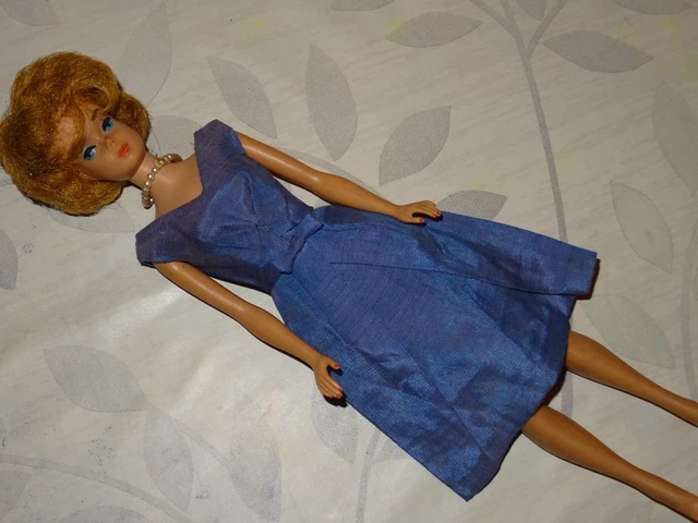 Barbie Bubble Cut Blonde 1962 - Lèvres Blanches, Peu Jouée - Sous Vitrine