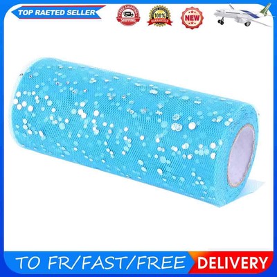 Rotolo di tulle 15 cm x 10yards paillettes tulle Bling stelle colorate regalo per balletto matrimonio fai da te tutù gonna artigianato Natale festa decorazione 
