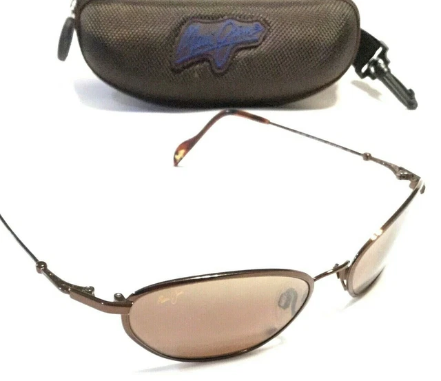 RARE MAUI JIM KAUAI SUNGLASSES Copper Frames Bronze Polarized Lenses MJ 305-23