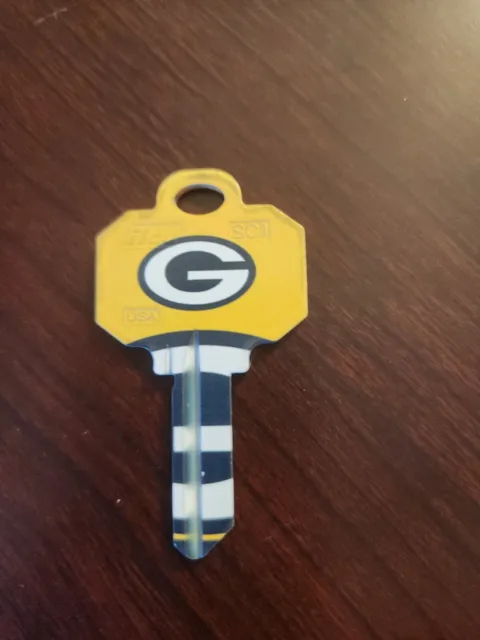 Green Bay Packers NFL house key blank Schlage