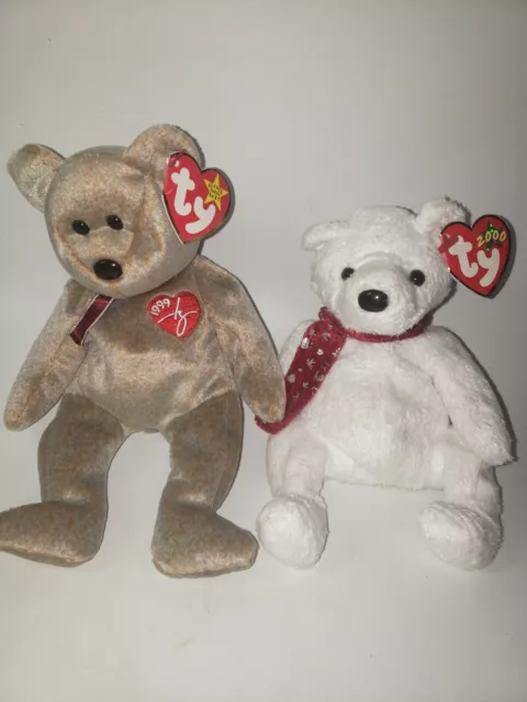 Ty Beanie Babies Lot of 2 Year 1999 and 2000 Bears