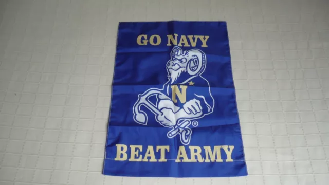USN US Navy "GO NAVY - BEAT ARMY" Bannière originale